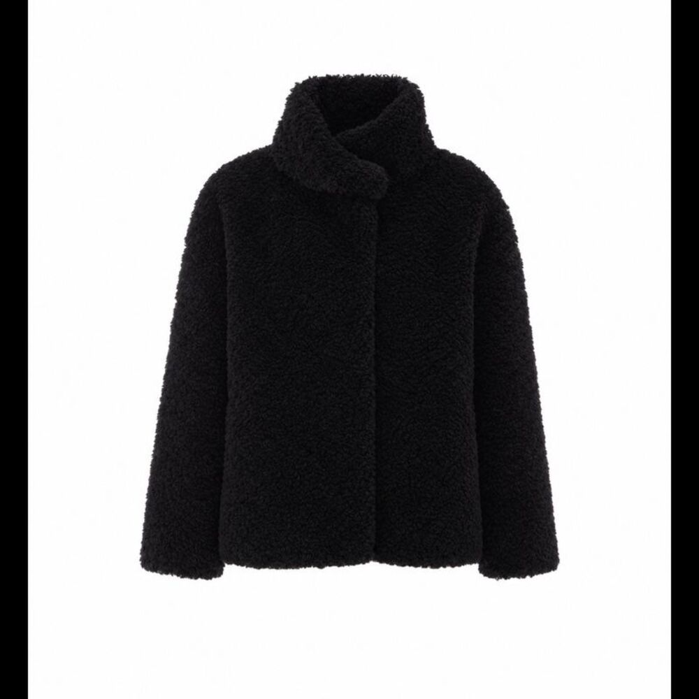 Herno Women Short Jacket Touch Fur Curly Effect